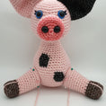 Load image into Gallery viewer, PDF Pig Crochet Pattern, Polly the Piglet Crochet Pattern, Crochet Pattern, Pig Amigurumi Pattern, Piglet