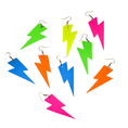 Load image into Gallery viewer, Blue neon cork lightning bolt earrings - Trend Tonic
