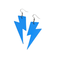 Load image into Gallery viewer, Blue neon cork lightning bolt earrings - Trend Tonic