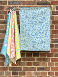 Load image into Gallery viewer, Cotton Tea Towel Wildlife Design Blue on Blue