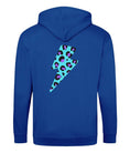 Load image into Gallery viewer, Blue and purple leopard print zip up hoodie Trend Tonic
