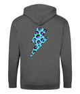 Load image into Gallery viewer, Blue and purple leopard print zip up hoodie Trend Tonic