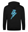 Load image into Gallery viewer, Blue and purple leopard print zip up hoodie Trend Tonic