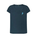 Load image into Gallery viewer, Blue leopard scoop neck tshirt - Trend Tonic