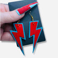 Load image into Gallery viewer, Bowie cork lightning bolt earrings - Trend Tonic
