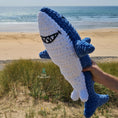 Load image into Gallery viewer, PDF Jumbo Shark Crochet Pattern, Shannon the Shark Crochet Pattern, Shark Amigurumi Pattern, Shark Crochet Jumbo Toy Pattern
