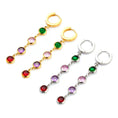 Load image into Gallery viewer, Gemstone drop huggie earrings Trend Tonic