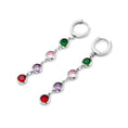 Load image into Gallery viewer, Gemstone drop huggie earrings Trend Tonic