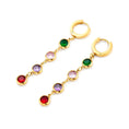 Load image into Gallery viewer, Gemstone drop huggie earrings Trend Tonic