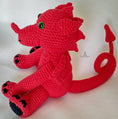 Load image into Gallery viewer, PDF Welsh Dragon Crochet Pattern, Crochet Pattern, Welsh Dragon Amigurumi Pattern