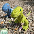 Load image into Gallery viewer, PDF Raptor Crochet Pattern, Ronnie the Raptor Crochet Pattern, Crochet Pattern, Dinosaur Amigurumi Pattern