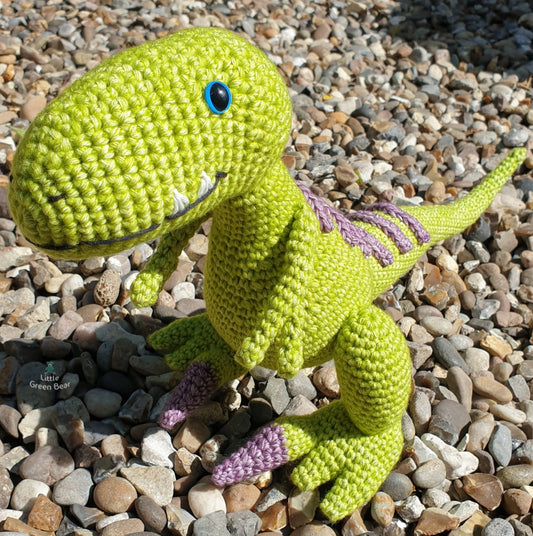 PDF Raptor Crochet Pattern, Ronnie the Raptor Crochet Pattern, Crochet Pattern, Dinosaur Amigurumi Pattern