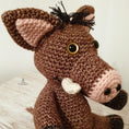 Load image into Gallery viewer, PDF Boar Crochet Pattern, Boris the Boar Crochet Pattern, Crochet Pattern, Wild Boar Amigurumi Pattern, Pig