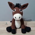 Load image into Gallery viewer, PDF Donkey Crochet Pattern, Dennis the Donkey Crochet Pattern, Crochet Pattern, Donkey Amigurumi Pattern