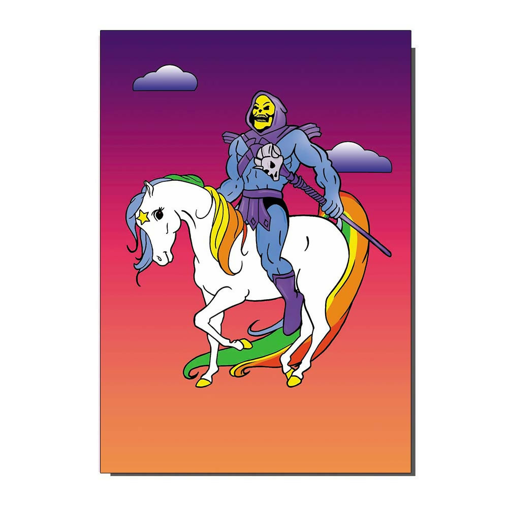 Starlite Skeletor 1980s Cartoon Inspired Birthday / Greetings Card