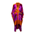 Load image into Gallery viewer, Bird of Paradise Pink Purple Printed Silk Kimono