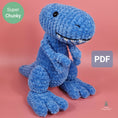Load image into Gallery viewer, PDF T-Rex Crochet Pattern, Tom the T-Rex Crochet Pattern, Dinosaur Amigurumi Pattern, T-Rex Crochet Toy Pattern