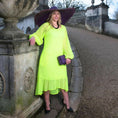Load image into Gallery viewer, Sylvia Piechulla_Womenswear_Dress_Aphrodite Neon Lime Holiday Resort Midi Dress_UK12_US8_July2024