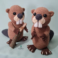 Load image into Gallery viewer, PDF Beaver Crochet Pattern, Bobby the Beaver Crochet Pattern, Crochet Pattern, Beaver Amigurumi Pattern
