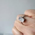 Load image into Gallery viewer, Artisan Hammered Silver Rectangle Ring - MaisyPlum