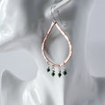 Load image into Gallery viewer, Copper Teardrop Statement Earrings with Enamel Beads - MaisyPlum