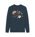 Load image into Gallery viewer, Navy Blue Croissant unisex style sweater