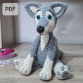 Load image into Gallery viewer, PDF Wolf Crochet Pattern, Wilbur the Wolf Crochet Pattern, Crochet Pattern, Wolf Amigurumi Pattern