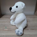 Load image into Gallery viewer, PDF Polar Bear Crochet Pattern, Preston the Polar Bear Crochet Pattern, Crochet Pattern, Bear Amigurumi Pattern, Christmas Craft