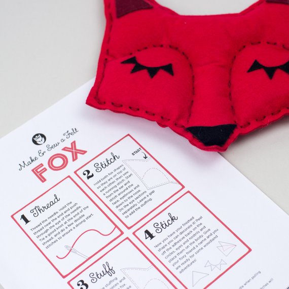 Fox Sewing Kit - learn how to sew!