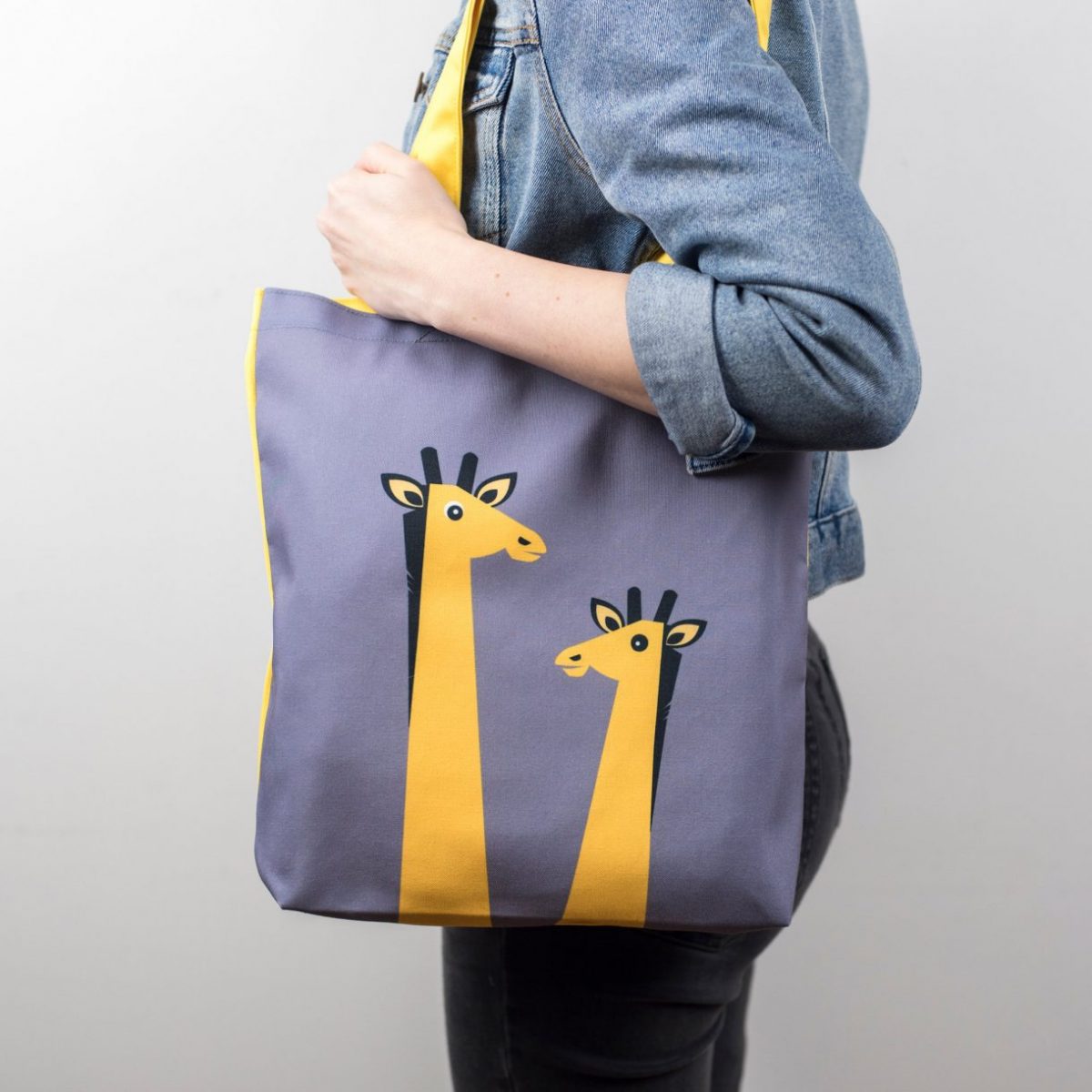 Giraffe Tote Bag, Animal Canvas Tote Bag, Giraffe Gift, Kids Tote Bag, Giraffe School Bag, Kids School Book Bag, Scandinavian Shopping Bag