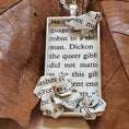 Load image into Gallery viewer, The Secret Garden recycled book pendant eco-friendly gift for her