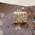 Load image into Gallery viewer, Cufflinks made from old book page