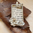 Load image into Gallery viewer, The Secret Garden recycled book pendant eco-friendly gift for her
