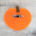 Load image into Gallery viewer, Handmade Fused Glass Halloween Trick Or Treat Pumpkin Brooch By Jessica Irena Smith Glass