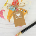 Load image into Gallery viewer, Single Handmade Clear Glass Paper Cut Heart Keepsake Gift Tag By Jessica Irena Smith Glass