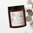Load image into Gallery viewer, Personalised Birthday Candle, Flower, Pure essential oil, Soy Wax Candle, Message Candle, Gift for Best Friend