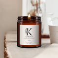 Load image into Gallery viewer, Personalised Initial Botanical Candle, Pure essential oils, soy wax, Corporate gifts, Keepsake Gift, Birthday Present, Favours