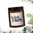 Load image into Gallery viewer, Love & Light all natural aromatherapy candle, thoughtful gift, send love, thinking of you gift, send love