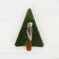 Load image into Gallery viewer, Handmade Fused Glass Christmas Tree Brooch Badge By Jessica Irena Smith Glass