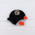 Load image into Gallery viewer, Handmade Fused Glass Christmas Penguin Brooch Badge By Jessica Irena Smith Glass