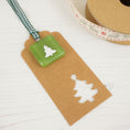 Load image into Gallery viewer, Single Handmade Fused Glass Paper Cut Keepsake Christmas Gift Tag By Jessica Irena Smith Glass