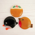Load image into Gallery viewer, Handmade Fused Glass Christmas Pudding Brooch Badge By Jessica Irena Smith Glass