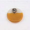 Load image into Gallery viewer, Handmade Fused Glass Christmas Pudding Brooch Badge By Jessica Irena Smith Glass