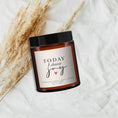 Load image into Gallery viewer, Choose Joy affirmation, all natural aromatherapy candle, minimal decor, thoughtful gift, meditation, soy wax candle