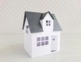 Load image into Gallery viewer, 3D Paper House / Christmas House/ DIY Tea Light/ Paper Village/ Tea Light House/ Scandi House Decor/ Paper House Decoration/ Mantle Decor