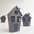 Load image into Gallery viewer, Haunted House SVG Cutting Files for Cricut + Other Paper Cutting Machines / Black Spooky Halloween Decoration / Fall Home Decor / Set of 2