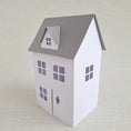 Load image into Gallery viewer, 3D Paper House /Christmas Village/ DIY House/ Paper Village/ Tea Light House/ House Warming Gift/ Paper House Decoration/ Advent Calendar