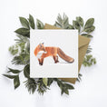 Load image into Gallery viewer, Winter Fox Christmas Card: Wildlife Art, Blank Inside