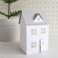 Load image into Gallery viewer, 3D Paper House /Christmas Village/ DIY House/ Paper Village/ Tea Light House/ House Warming Gift/ Paper House Decoration/ Advent Calendar