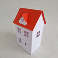 Load image into Gallery viewer, 3D Paper House /Christmas Village/ DIY House/ Paper Village/ Tea Light House/ House Warming Gift/ Paper House Decoration/ Advent Calendar